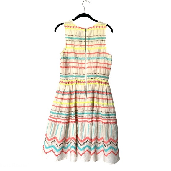 Plenty by Tracy Reese Sunglow Striped Neon Sleeveless Dress Size 6 - Picture 8 of 15